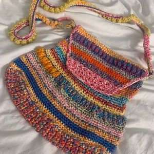 Crotchet tote hobo bag